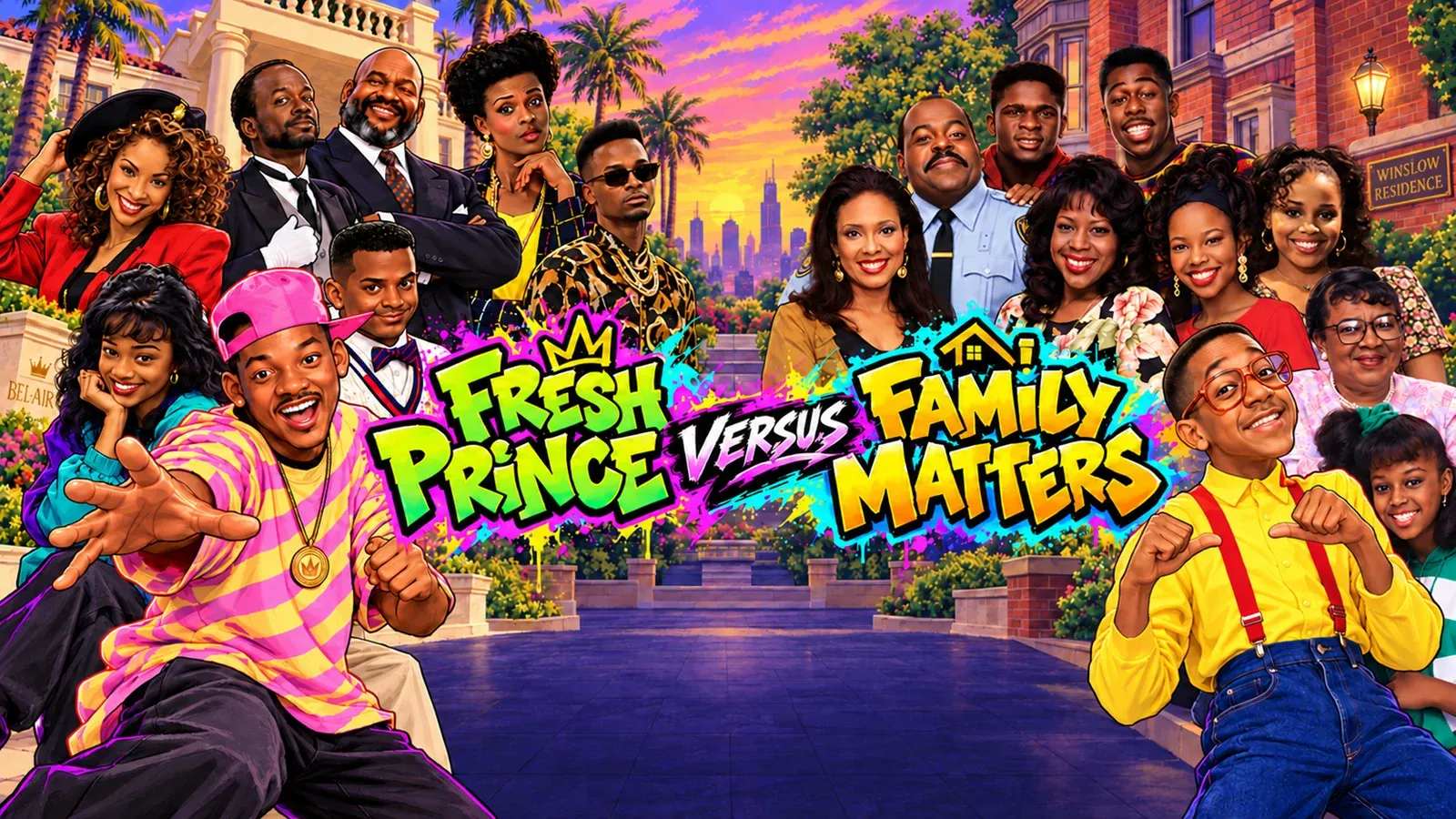 Fresh Prince versus Family Matters, one of the current early-access games